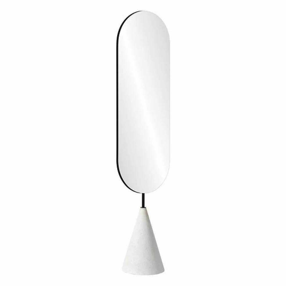 ENE-FSFL013 -  Lighted Floor Mirror with Hidden Storage Options