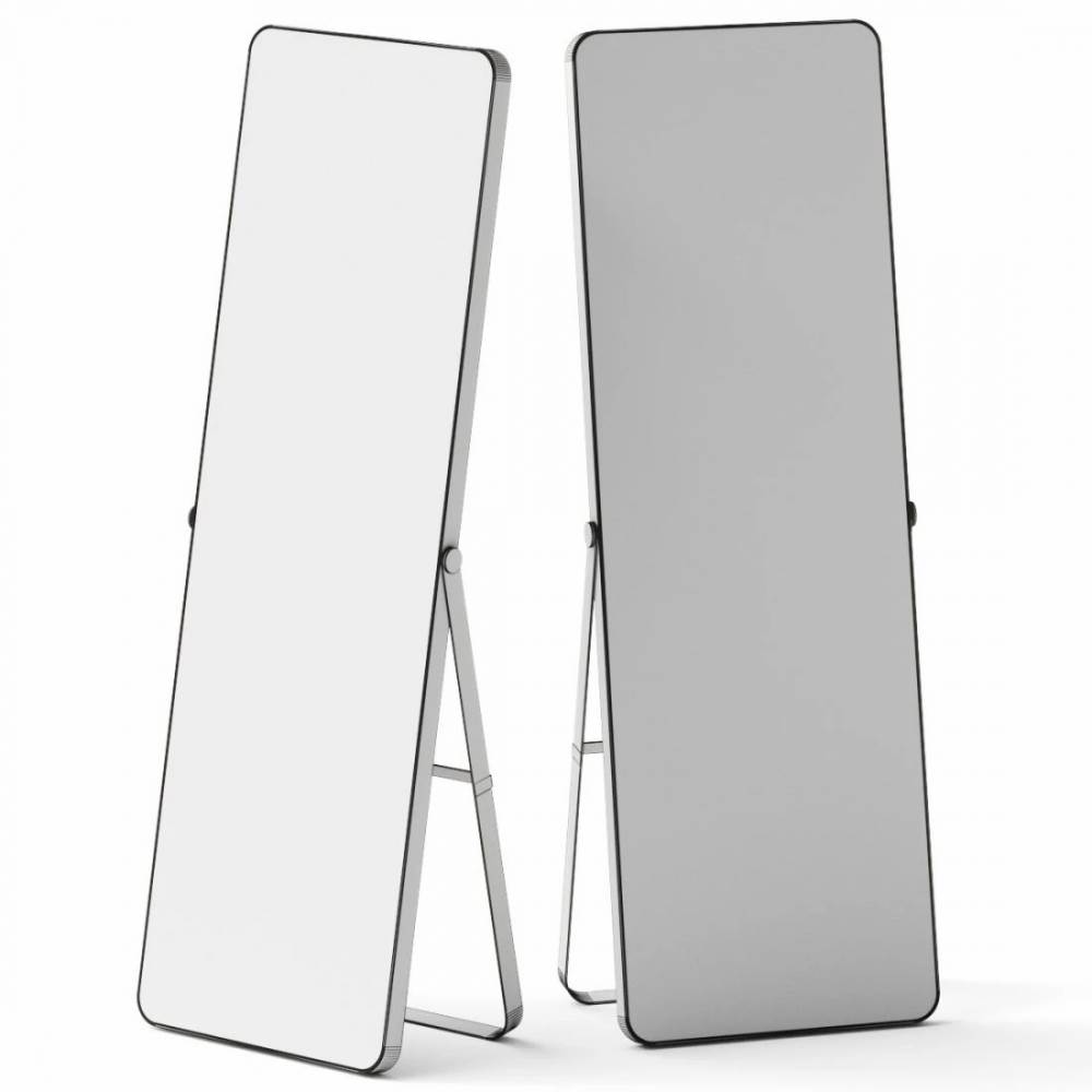 ENE-FSFL034 - Lighted Full-Length Mirror with Integrated Shelving