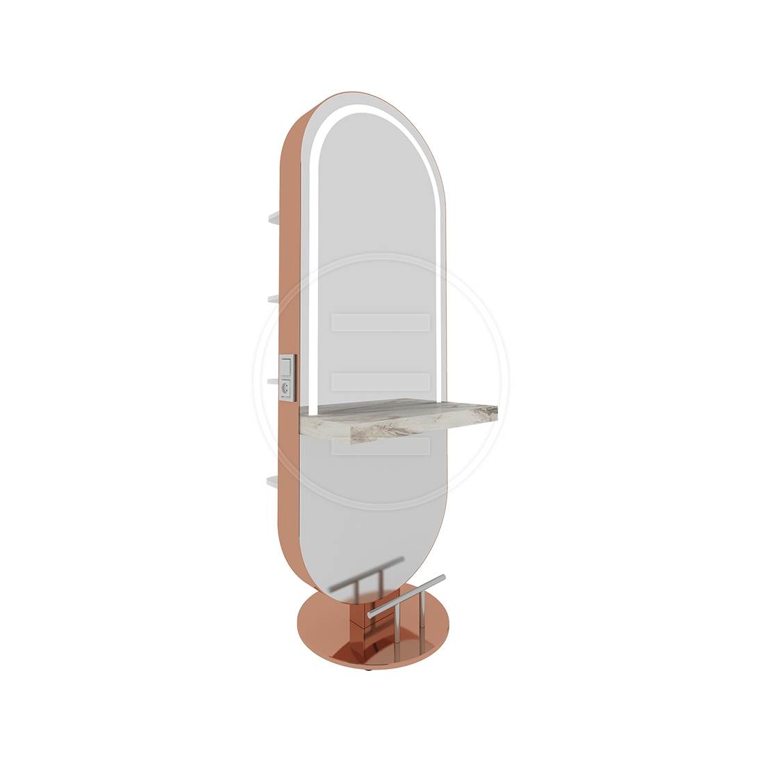 ENE-FSSM022 -Standing Salon Mirror with Anti-Fog and Smart Controls