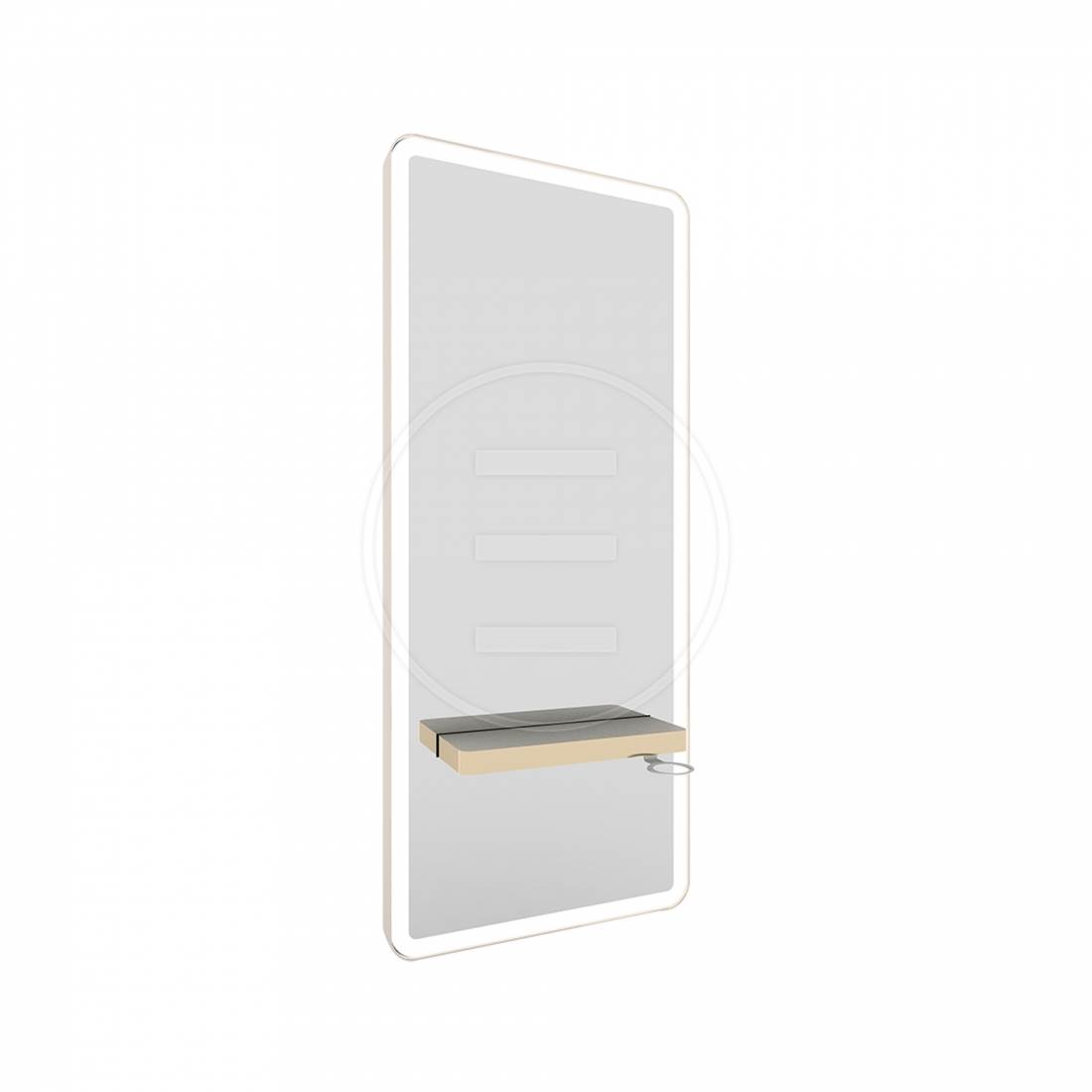 ENE-WMSM027 -Sleek Modern Wall-Mounted Salon Mirror with LED Lighting