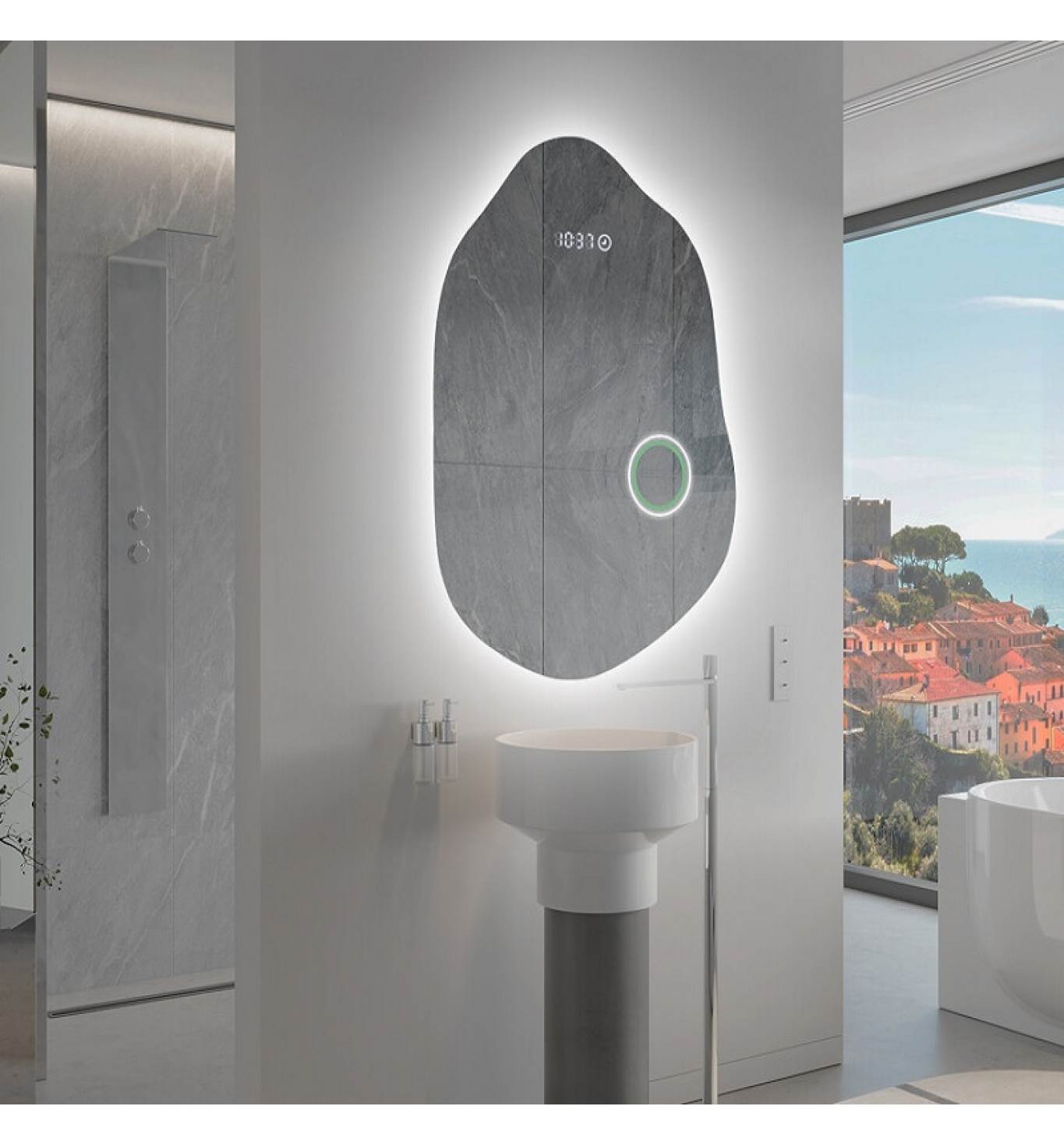 ENE-IR06 -Irregular LED Vanity Mirror with Dimmable Light