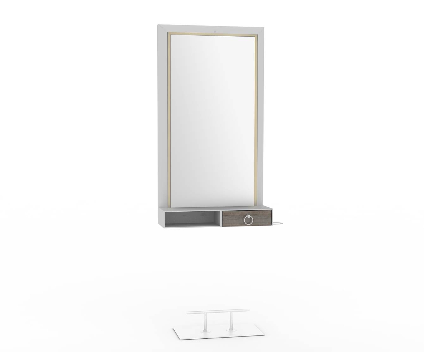ENE-CSM01 -Luxury Adjustable Countertop Mirror with Backlit Feature