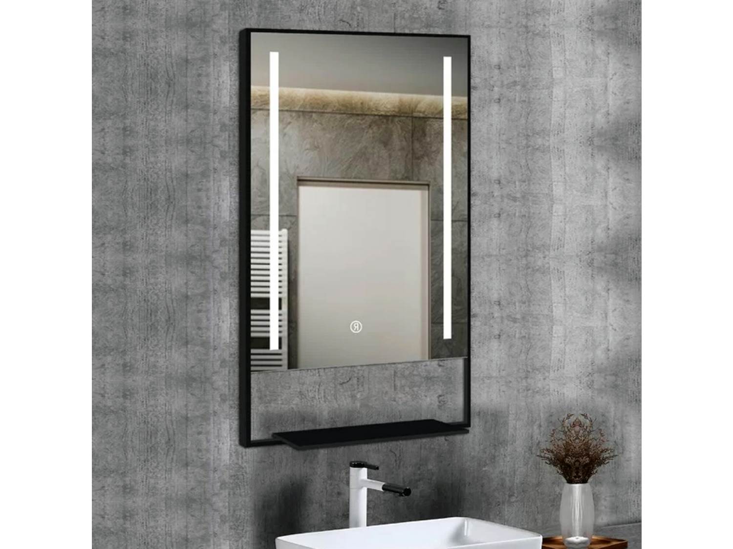 ENE-SF14 -LED Vanity Mirror with Built-In Shelf