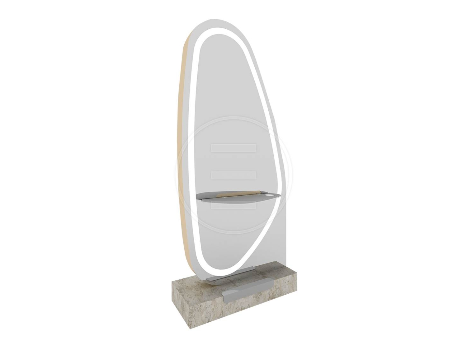 ENE-FSSM034 -Free-Standing Salon Mirror with LED Backlight