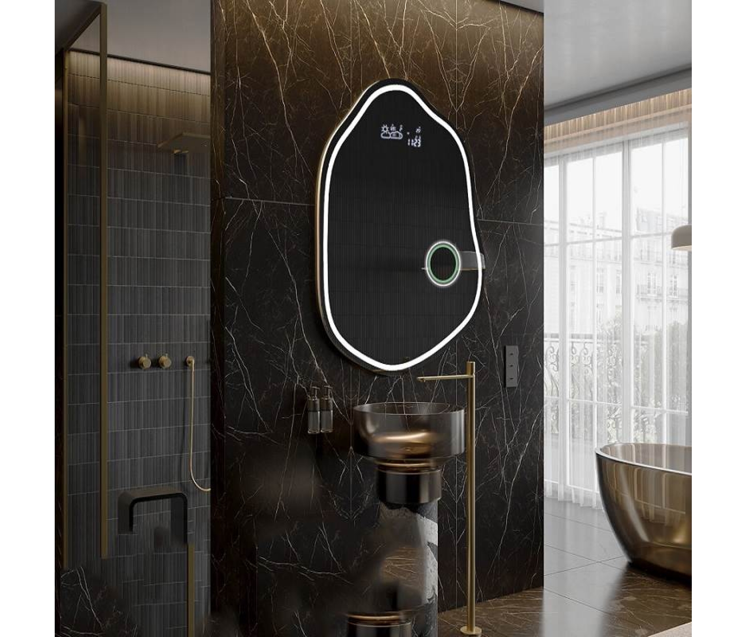 ENE-IR05 -Custom Irregular LED Mirror for Interior Designers