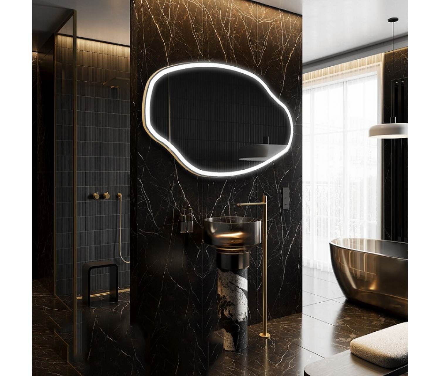 ENE-IR15 -Unique Shaped Decorative Wall Mirror for Offices