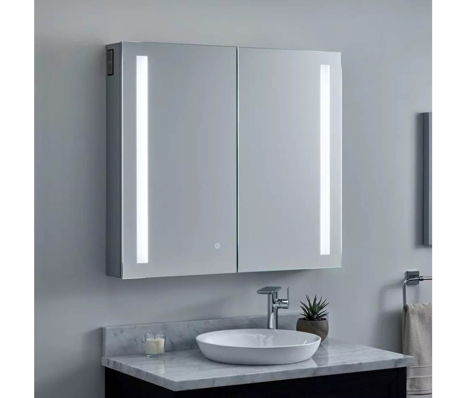 ENE-S-MC30 -Frameless LED Medicine Cabinet Mirror for Modern Spaces