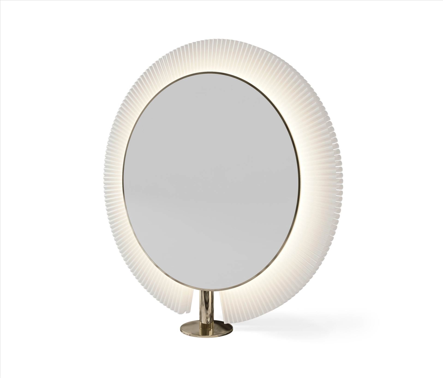 ENE-FSSM02 -Round Full-Length Free-Standing Salon Mirror with LED Lights