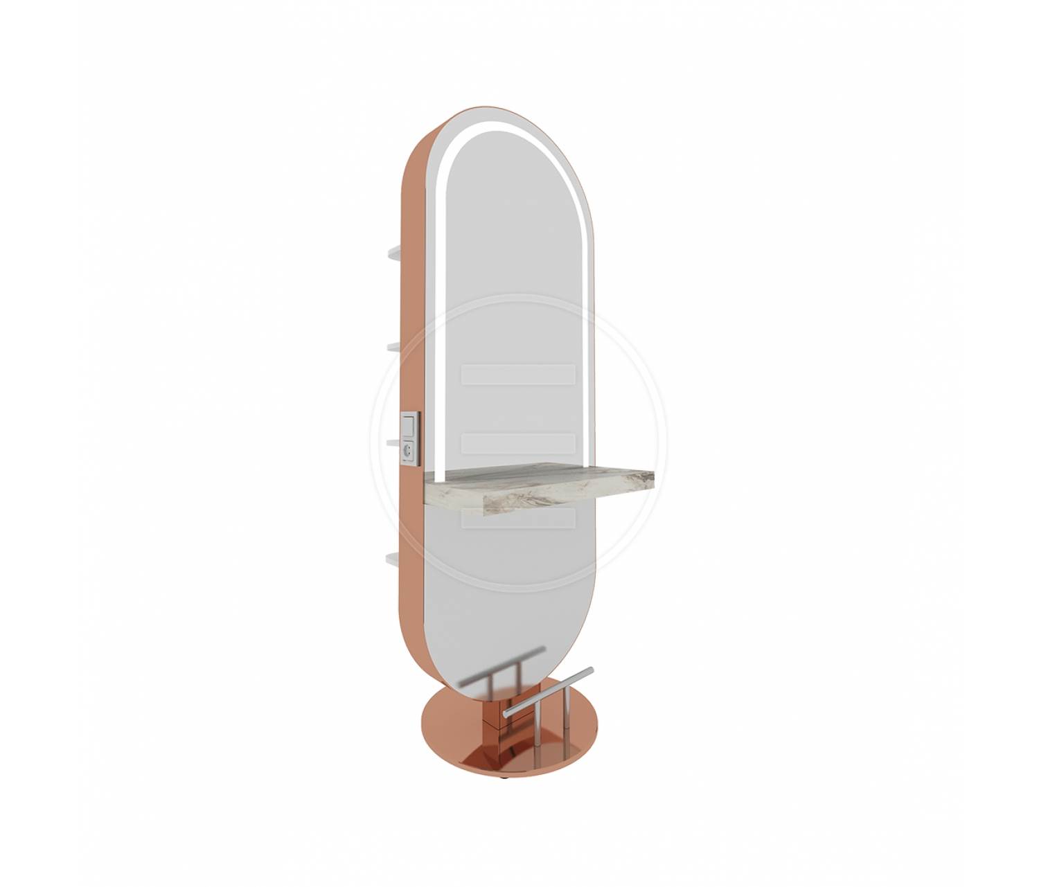 ENE-FSSM022 -Standing Salon Mirror with Anti-Fog and Smart Controls