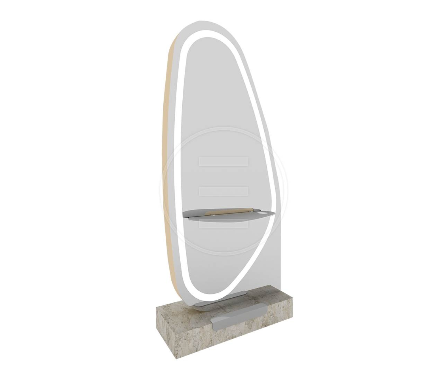 ENE-FSSM034 -Free-Standing Salon Mirror with LED Backlight