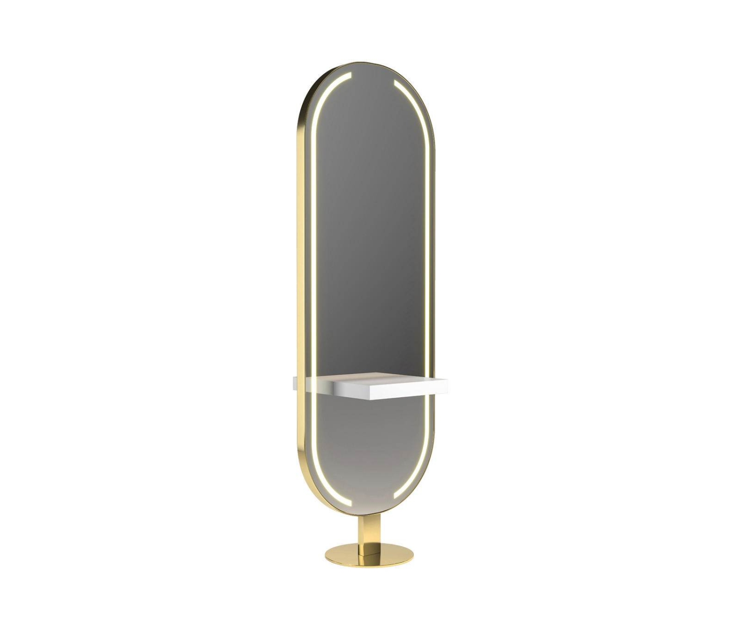 ENE-FSSM010 -Free-Standing Salon Mirror with Smart Technology for Professionals