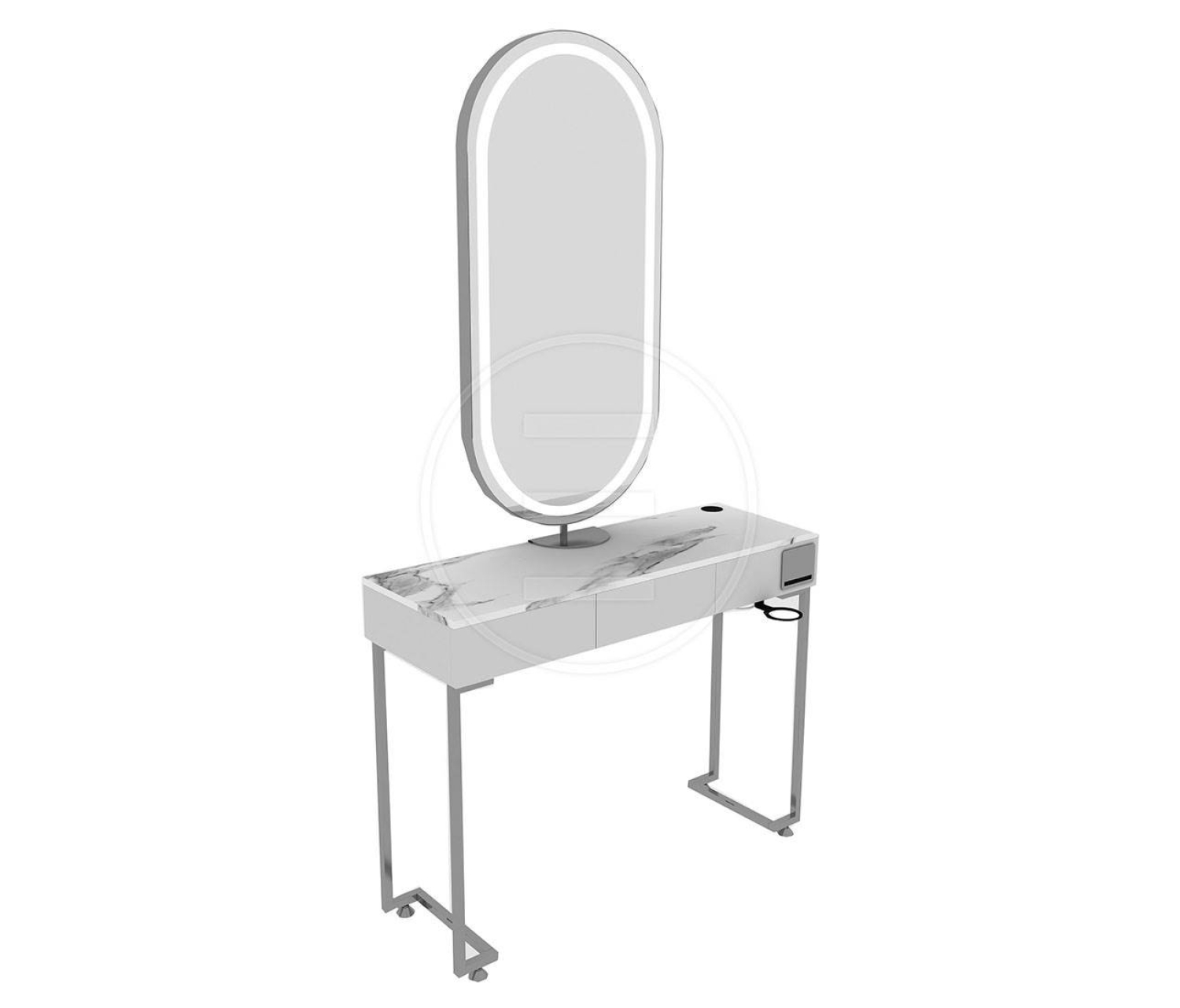 ENE-CSM030 -Backlit Countertop Salon Mirror with Anti-Glare Features