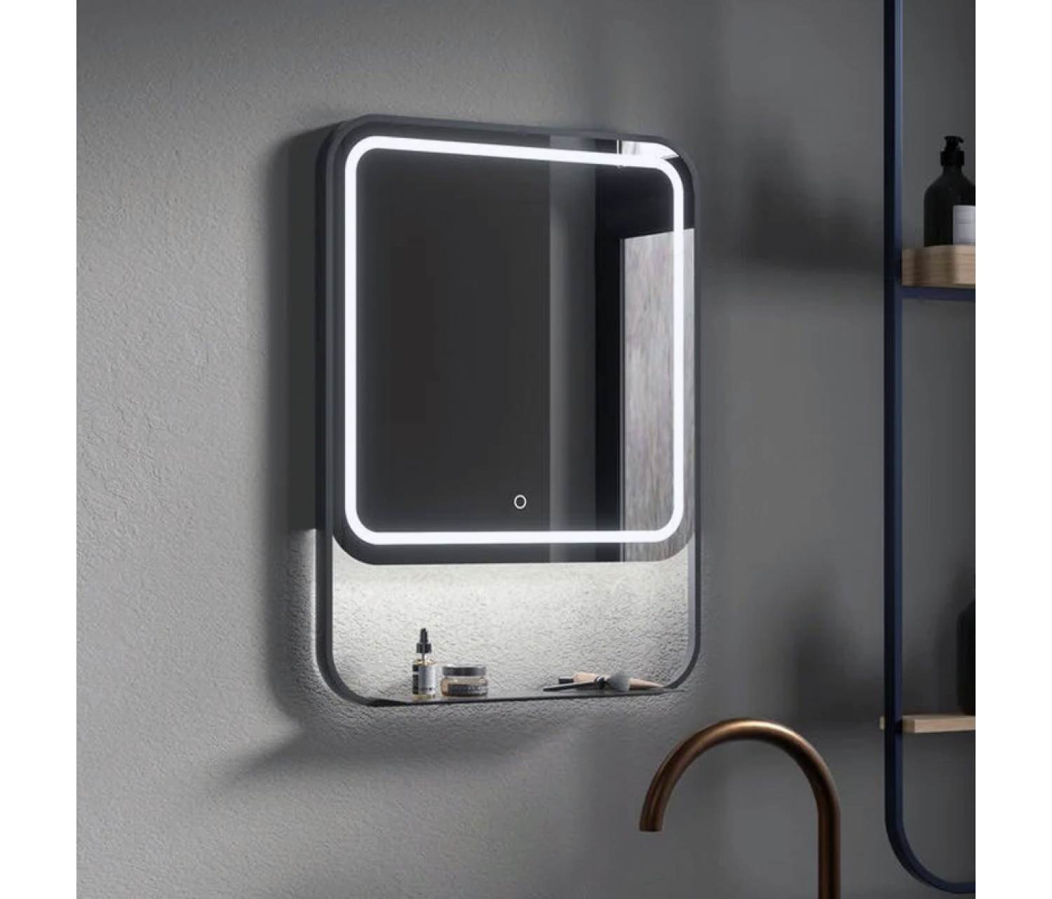 ENE-SF16 -Shelf LED Mirror with Modern Storage Design