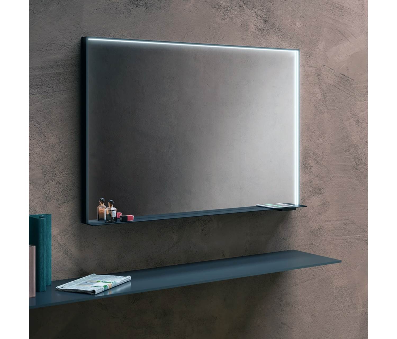 ENE-SF27 -Bathroom LED Mirror with Built-In Storage Shelf