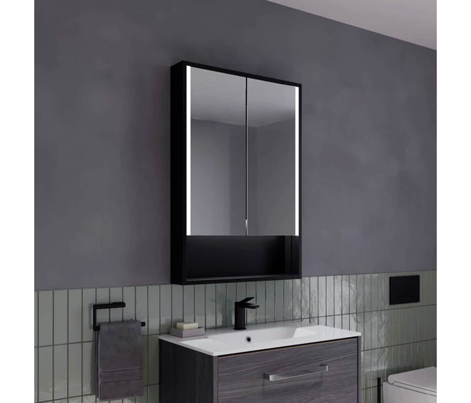 ENE-SC-07 -Special LED Cabinet Mirror with Anti-Fog and Smart Features