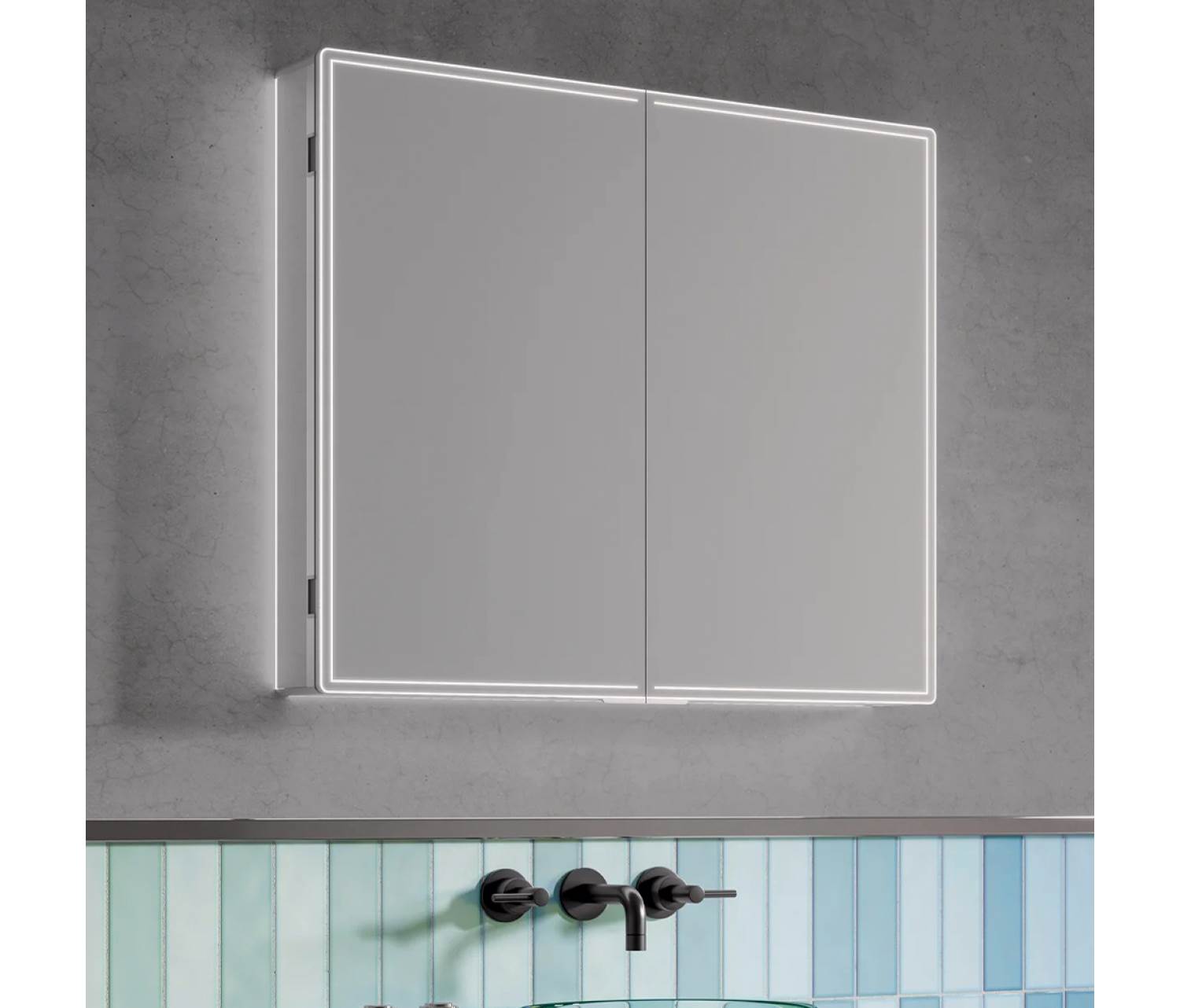 ENE-SC-22 -Special LED Bathroom Cabinet Mirror with Adjustable Shelves