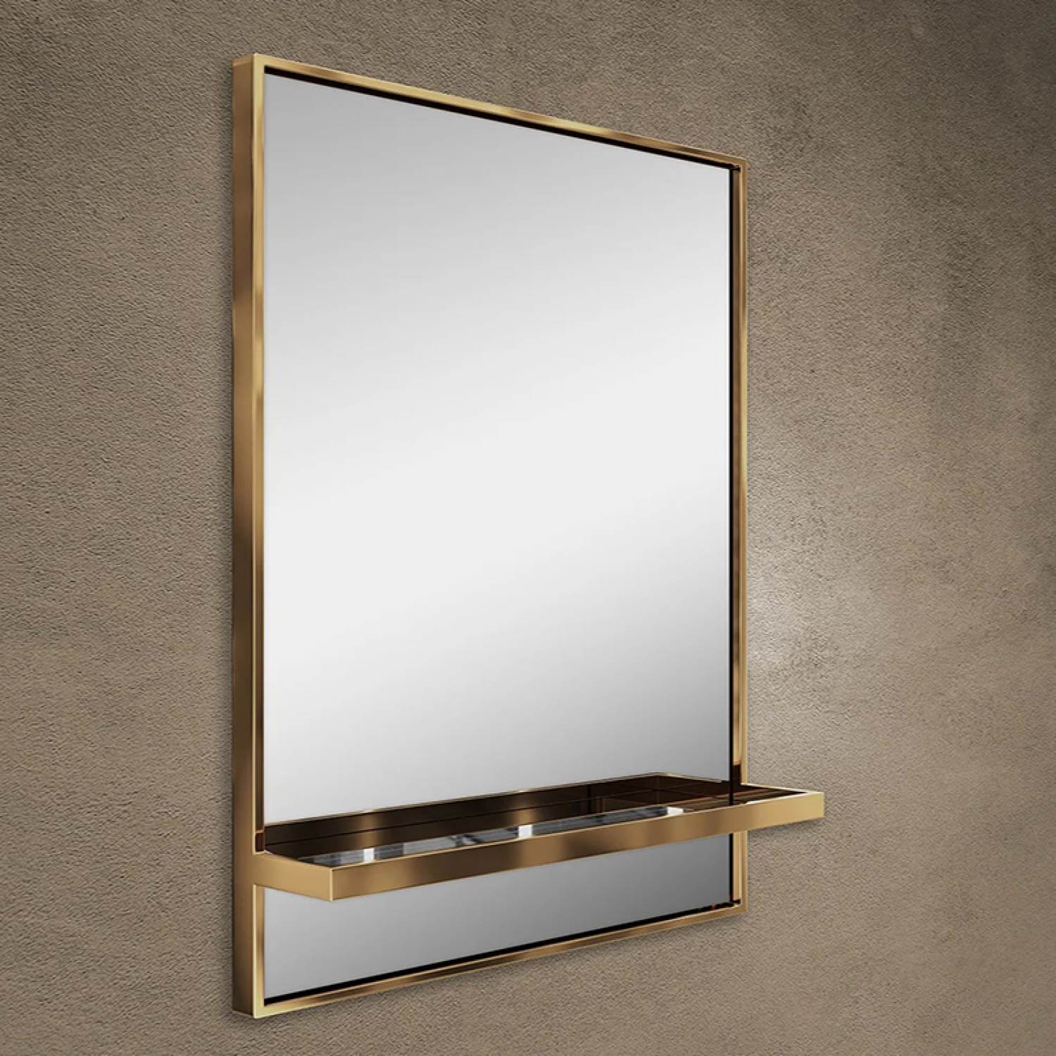 ENE-SF33 -LED Mirror with Built-In Platform for Toiletries