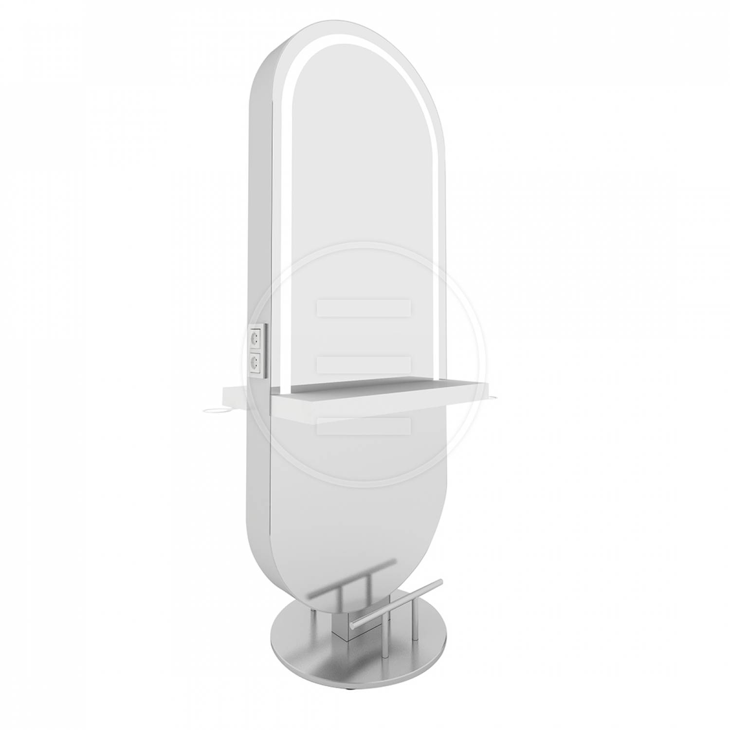 ENE-FSSM026 -Free-Standing Salon Mirror with Dimmable Lighting Options