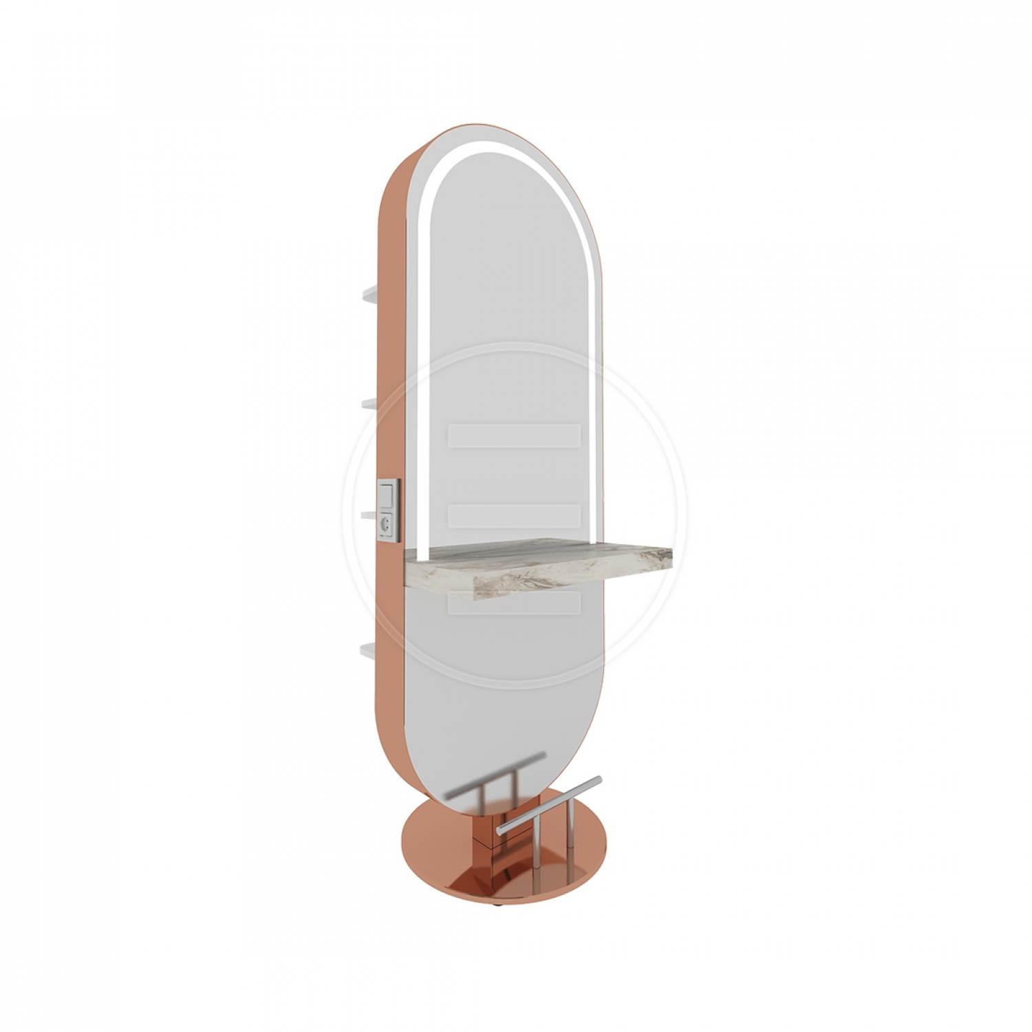 ENE-FSSM022 -Standing Salon Mirror with Anti-Fog and Smart Controls