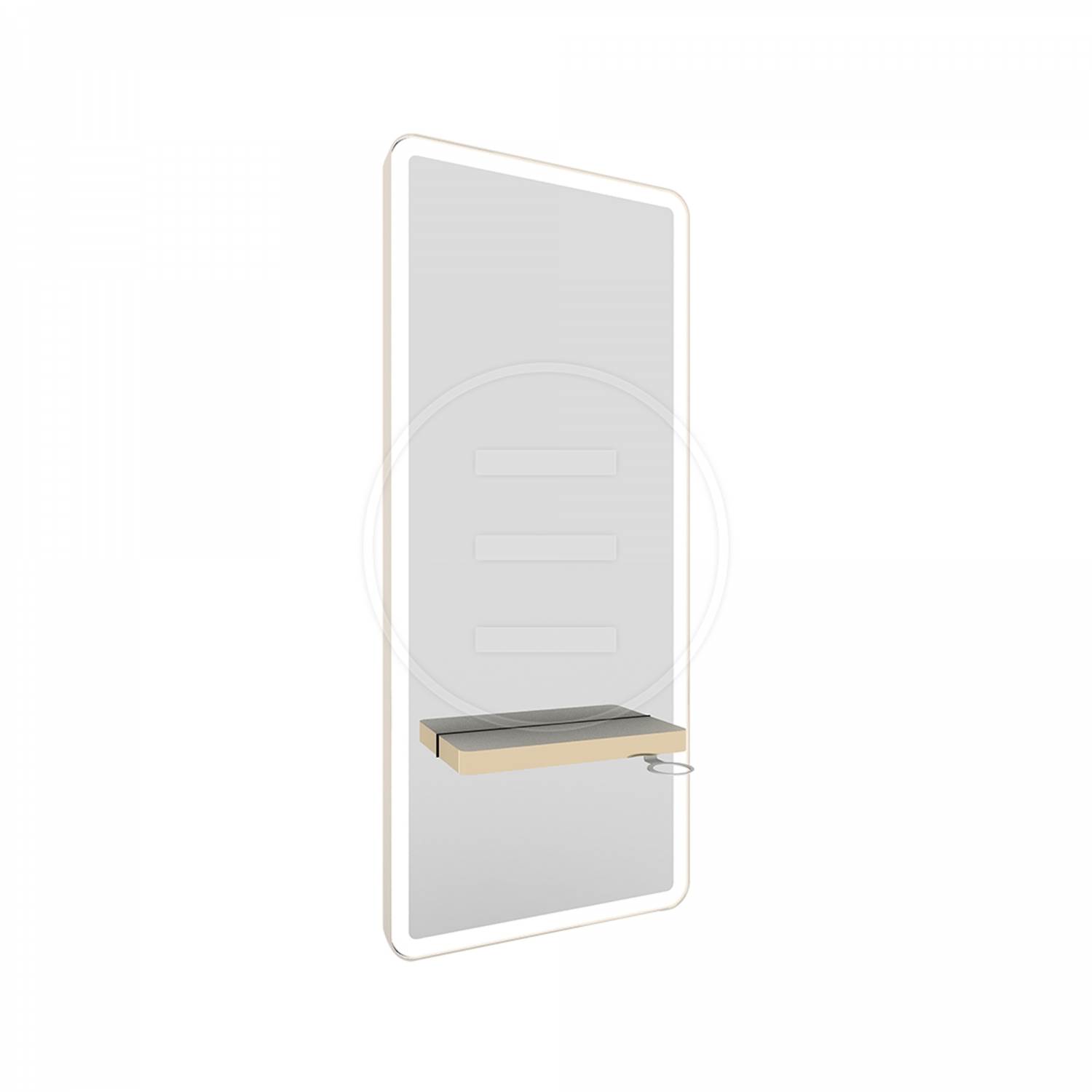 ENE-WMSM027 -Sleek Modern Wall-Mounted Salon Mirror with LED Lighting