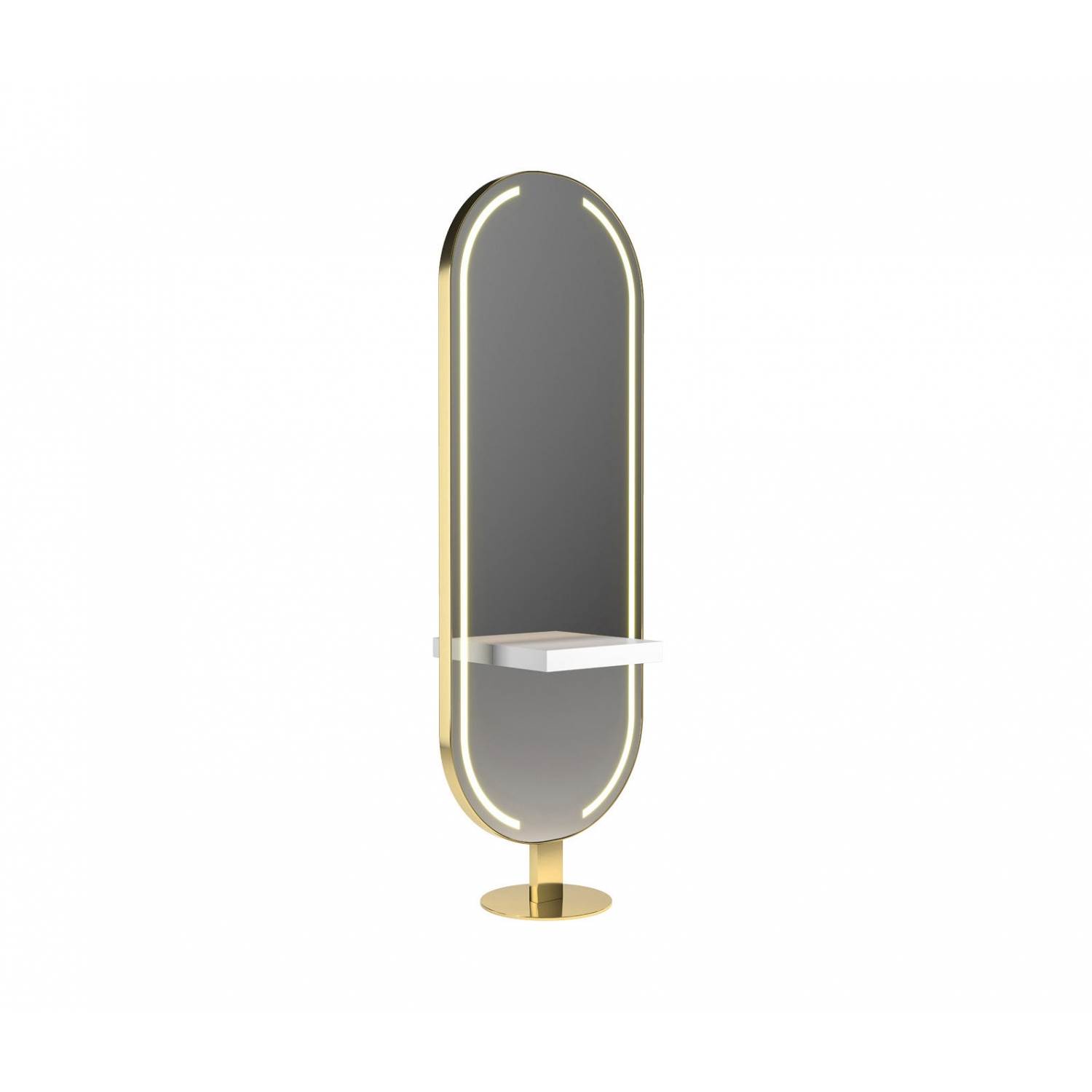 ENE-FSSM010 -Free-Standing Salon Mirror with Smart Technology for Professionals