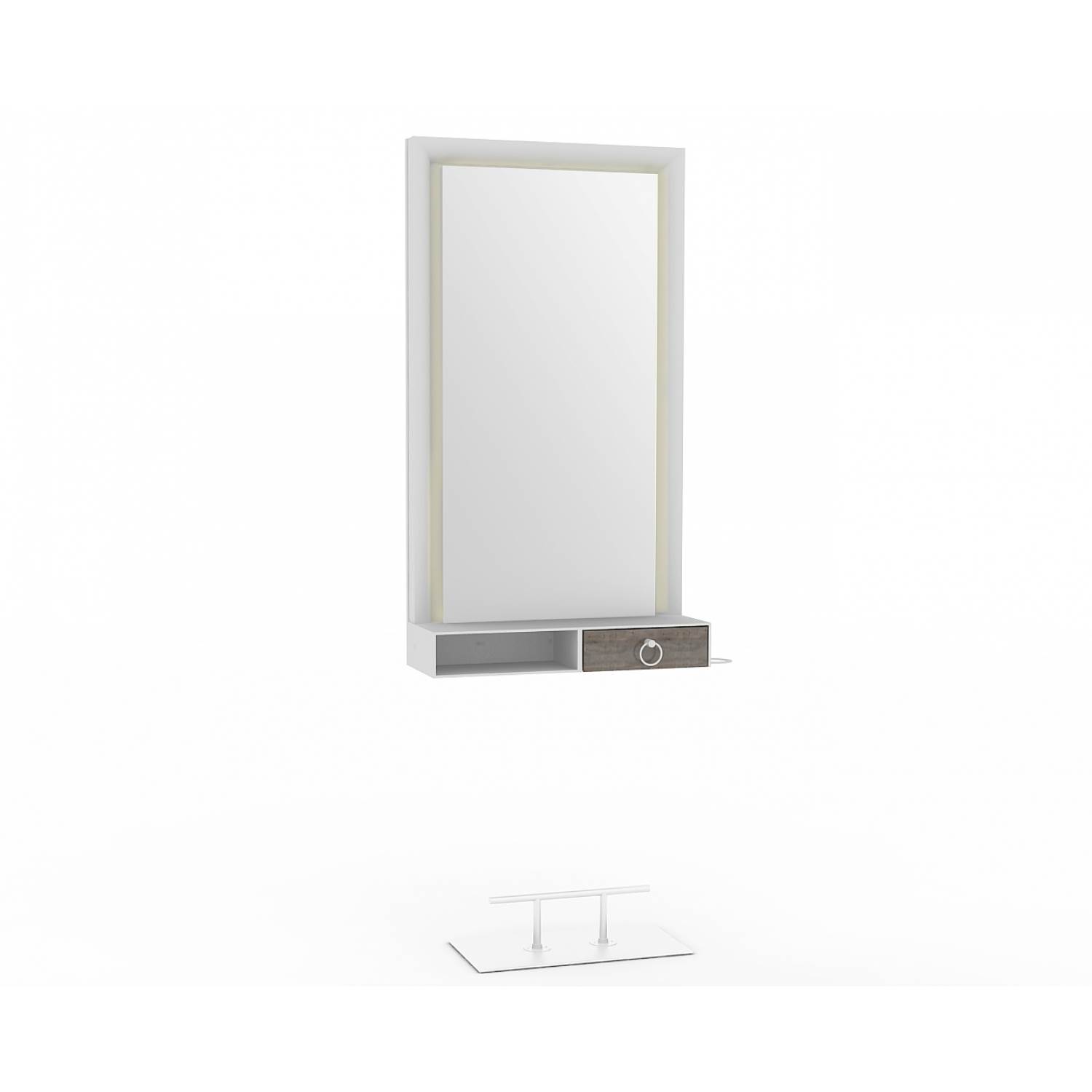 ENE-CSM02 -Durable LED Countertop Salon Mirror for Professional Stylists