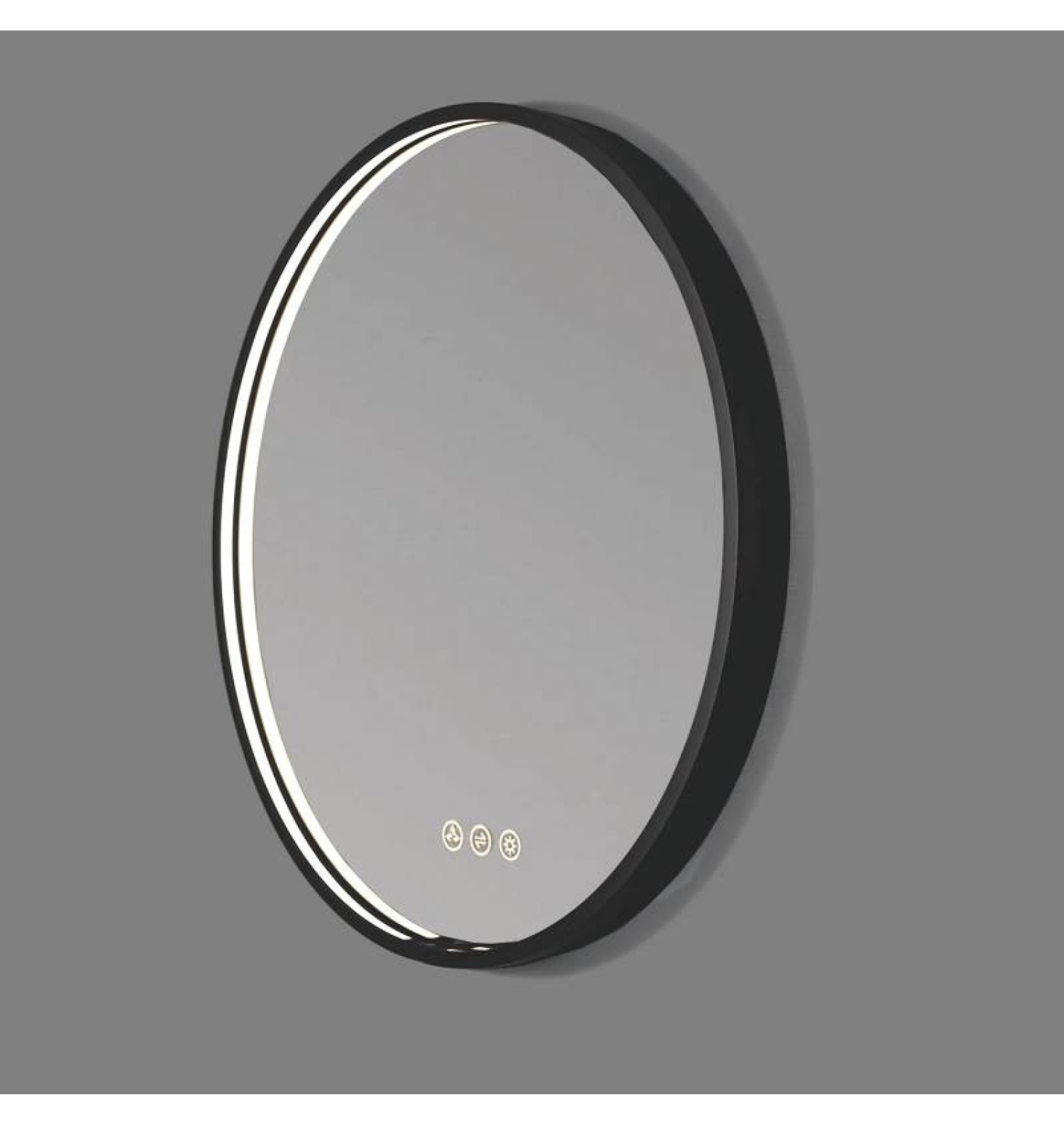 ENE-RD12 -Round LED Mirror with Dimmable Light for Professional Use