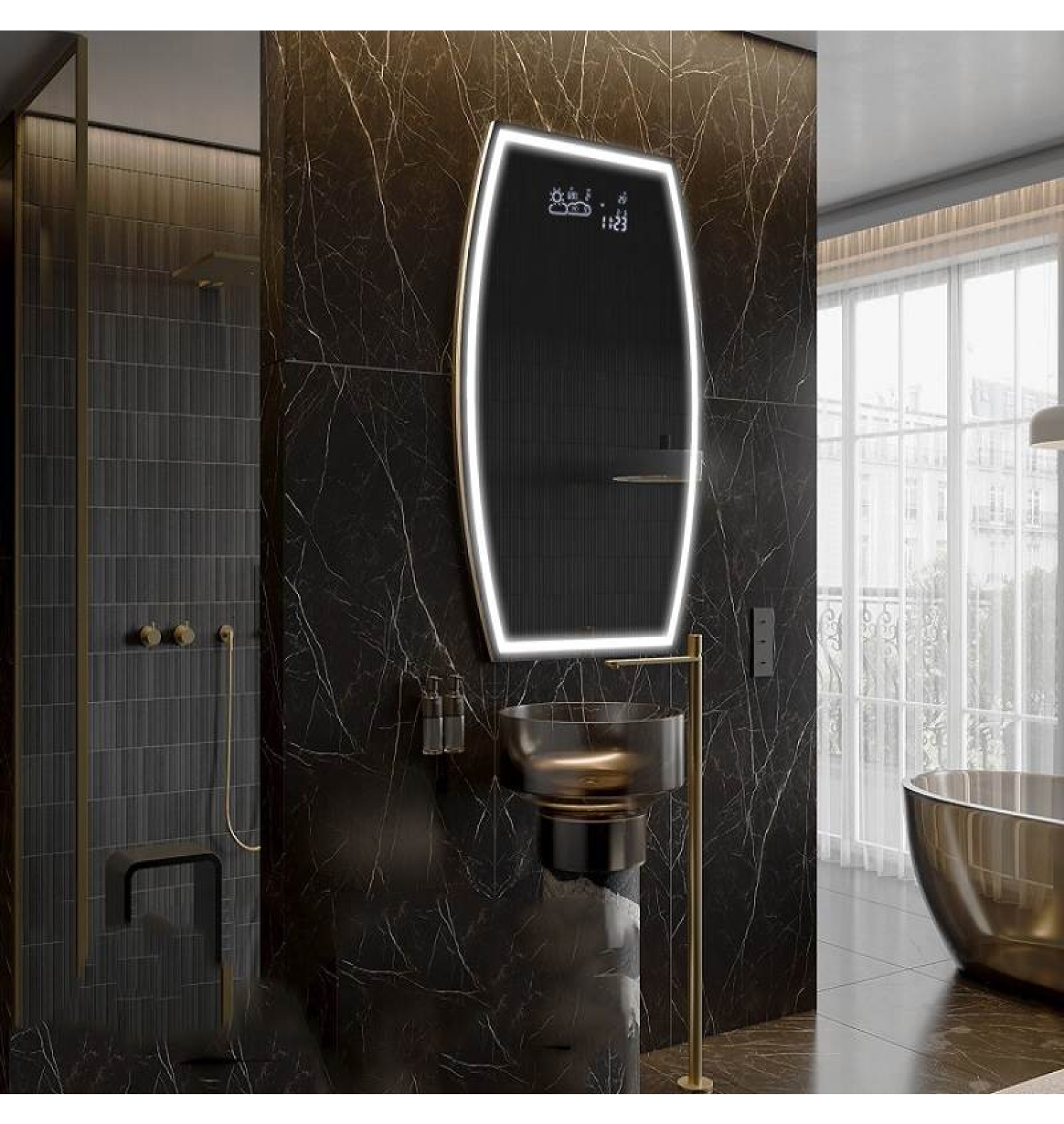 ENE-IR01 -Irregular LED Mirror for Luxury Bathrooms