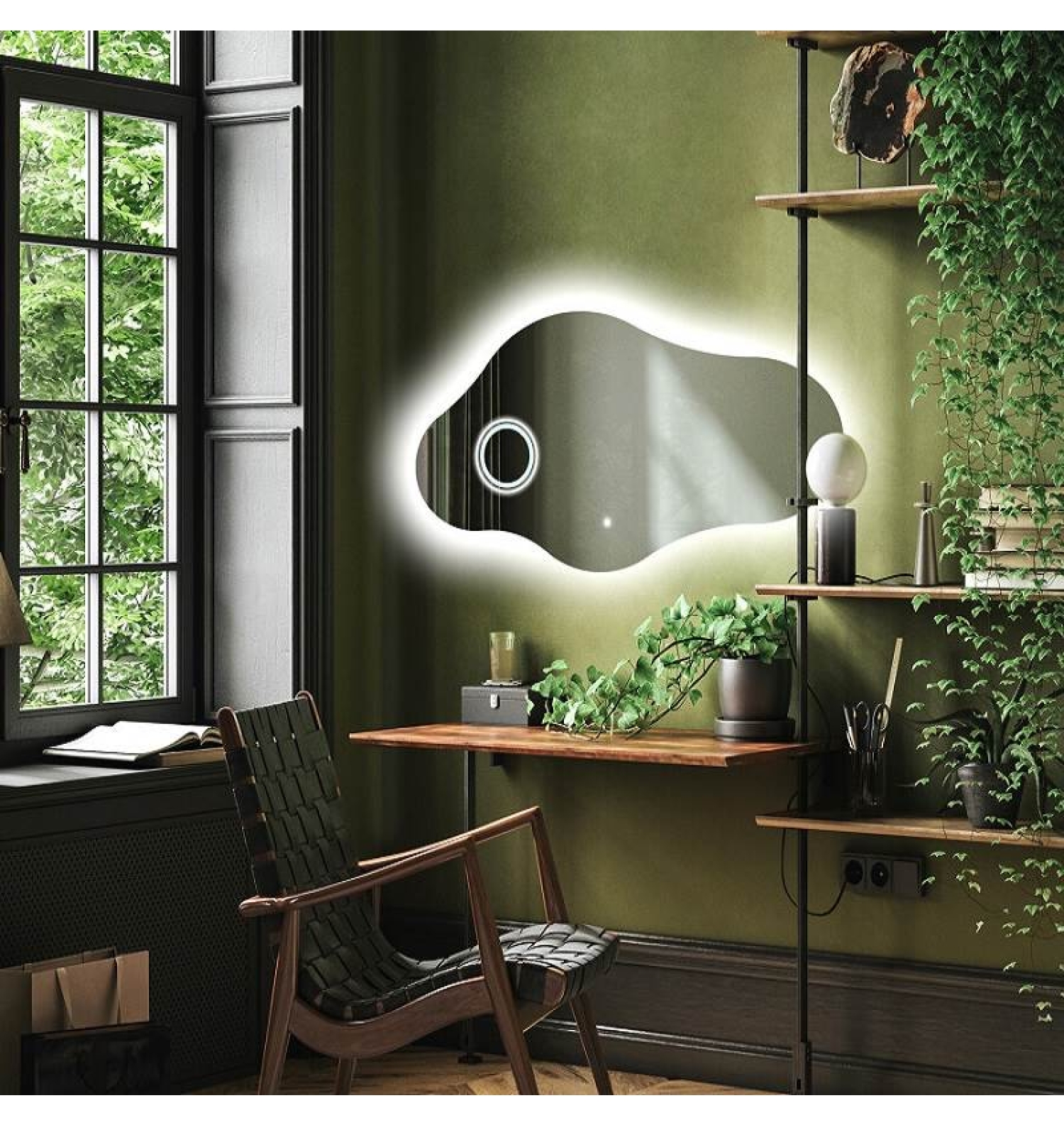 ENE-IR18 -Irregular Wall Mirror for Boutique Hotels