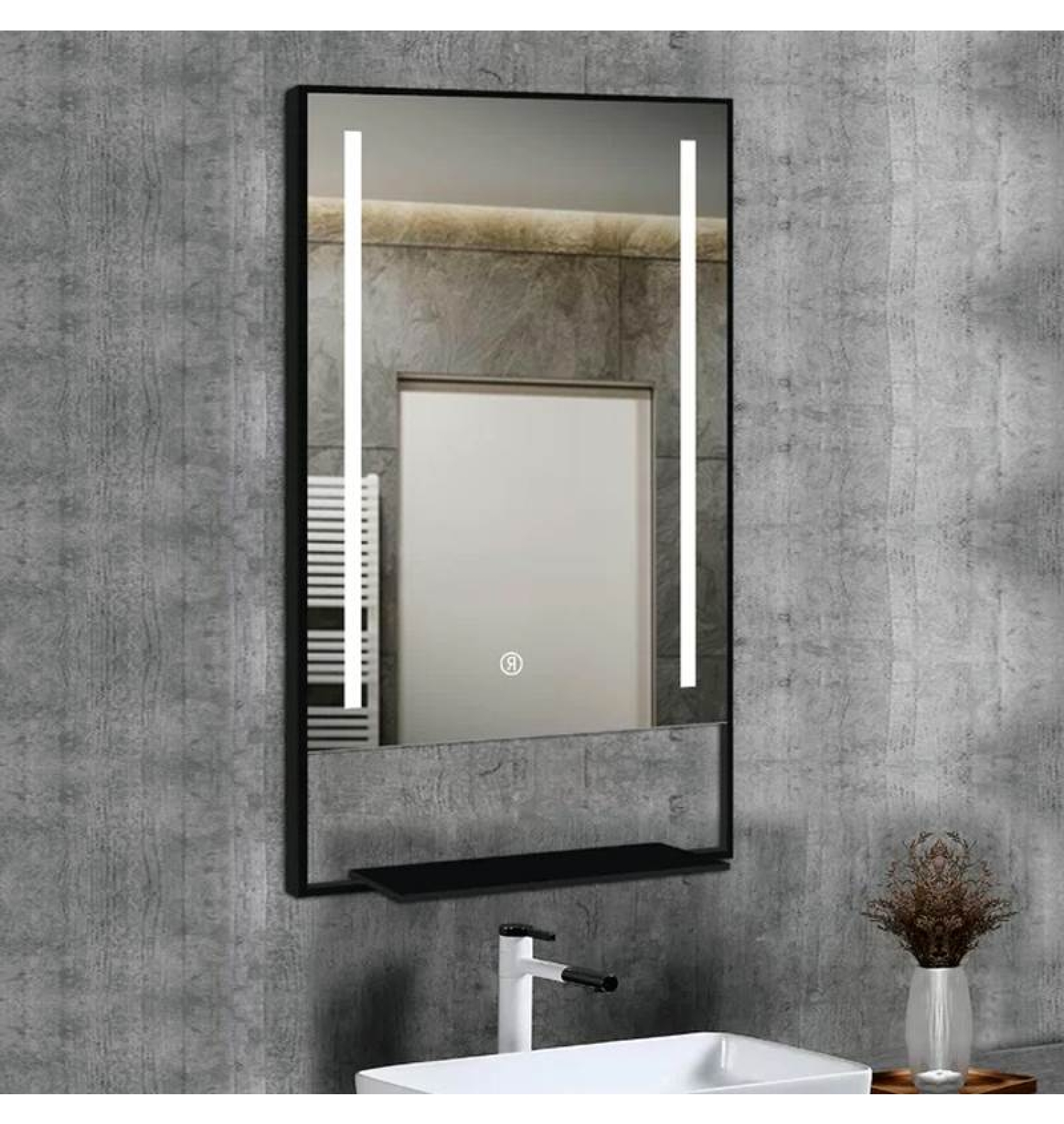 ENE-SF14 -LED Vanity Mirror with Built-In Shelf