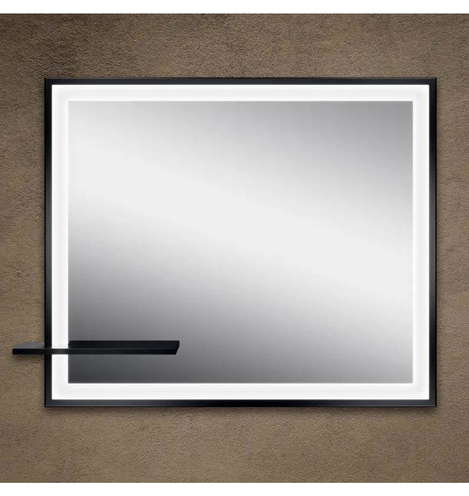 ENE-SF45 -Platform LED Mirror with Integrated Storage for Toiletries