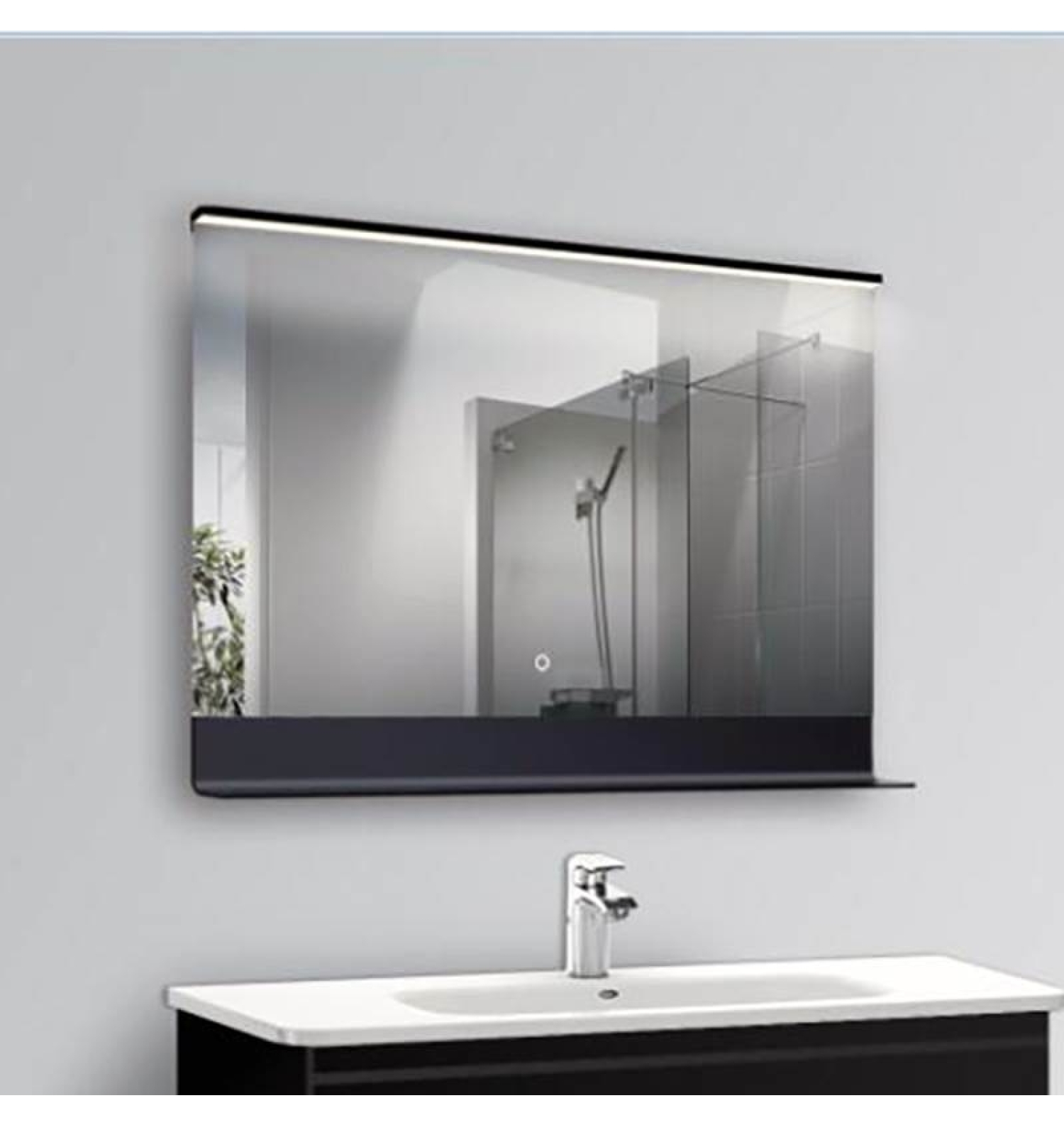 ENE-SF13 -Customizable LED Shelf Mirror for Hospitality