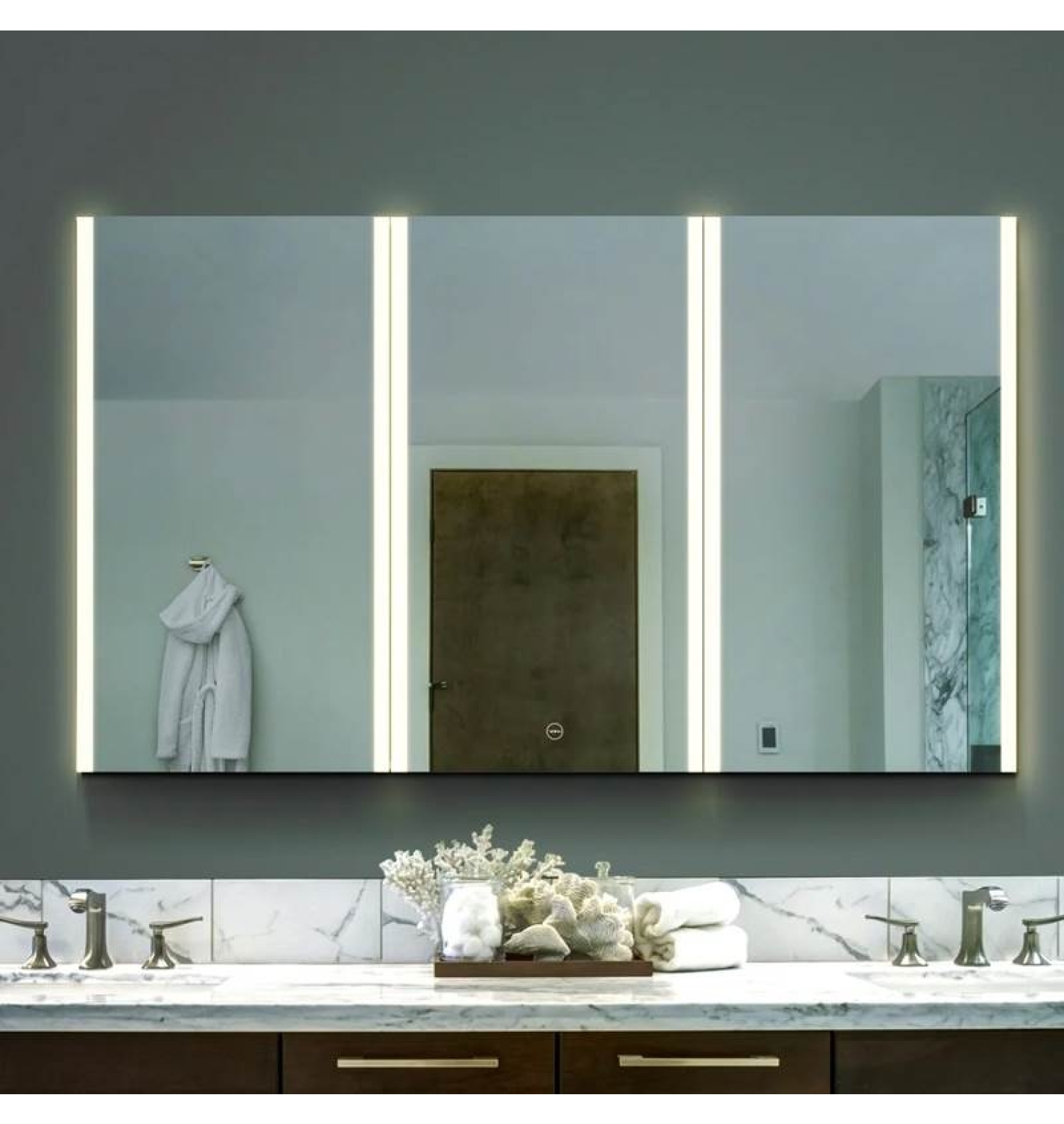 ENE-S-MC20 -Frameless Mirrored Medicine Cabinet for Minimalist Interiors