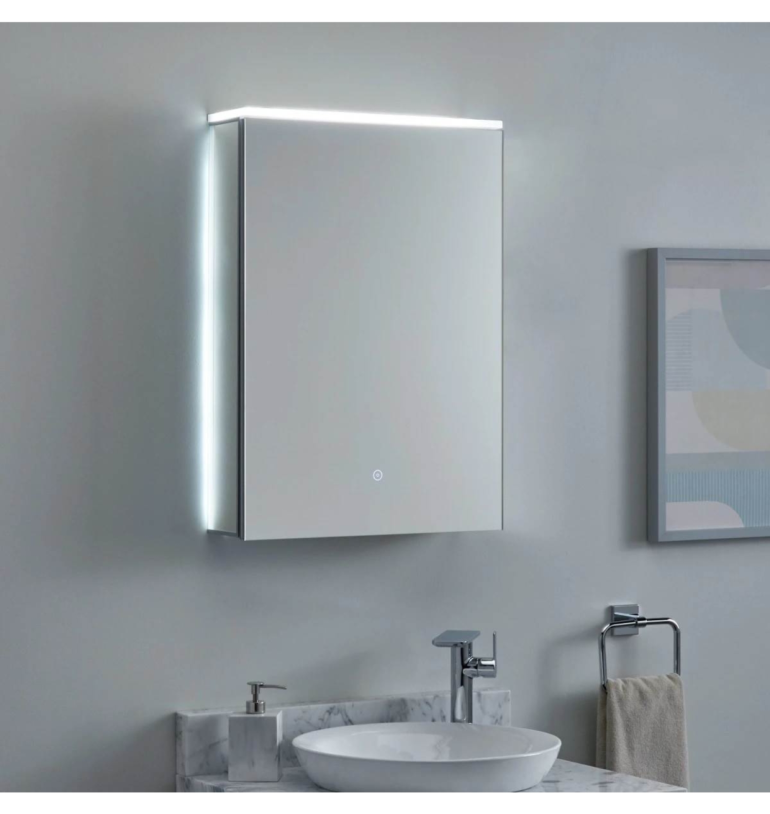 ENE-S-MC28 -Luxury LED Medicine Cabinet Mirror with Anti-Fog Feature