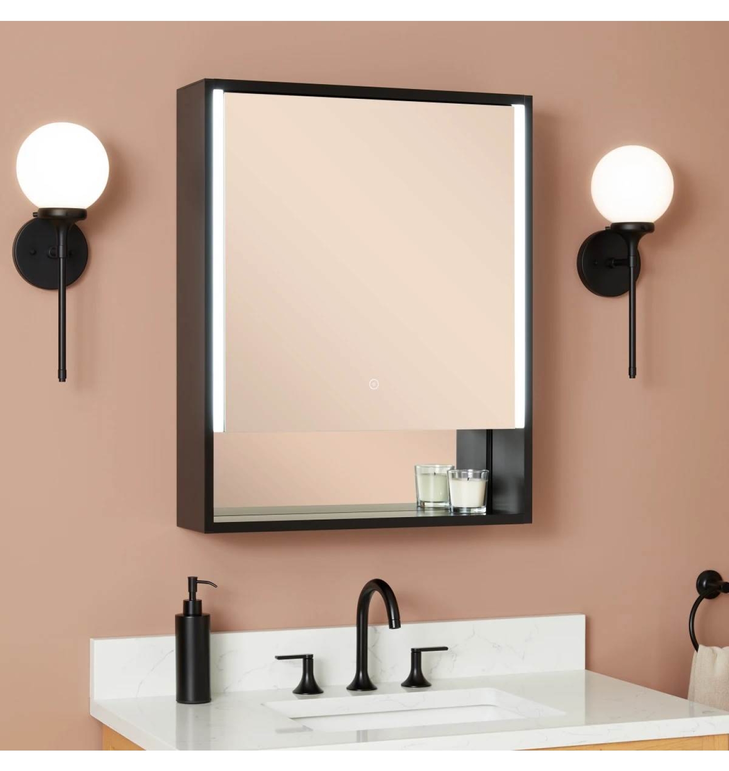 ENE-S-MC02 -Customizable Medicine Cabinet Mirror with Storage