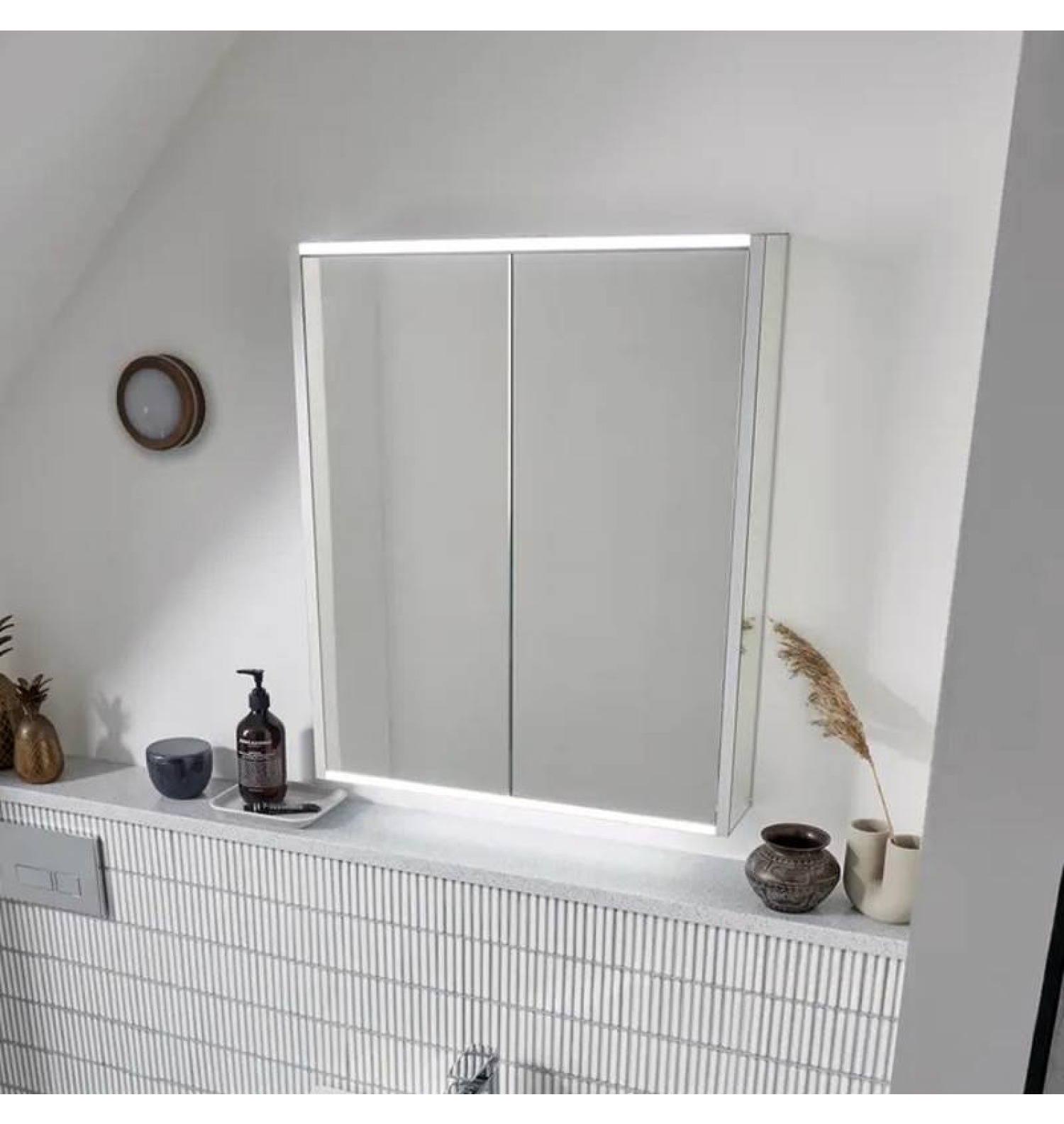 ENE-S-MC15 -Luxury Wall-Mounted Mirrored Medicine Cabinet