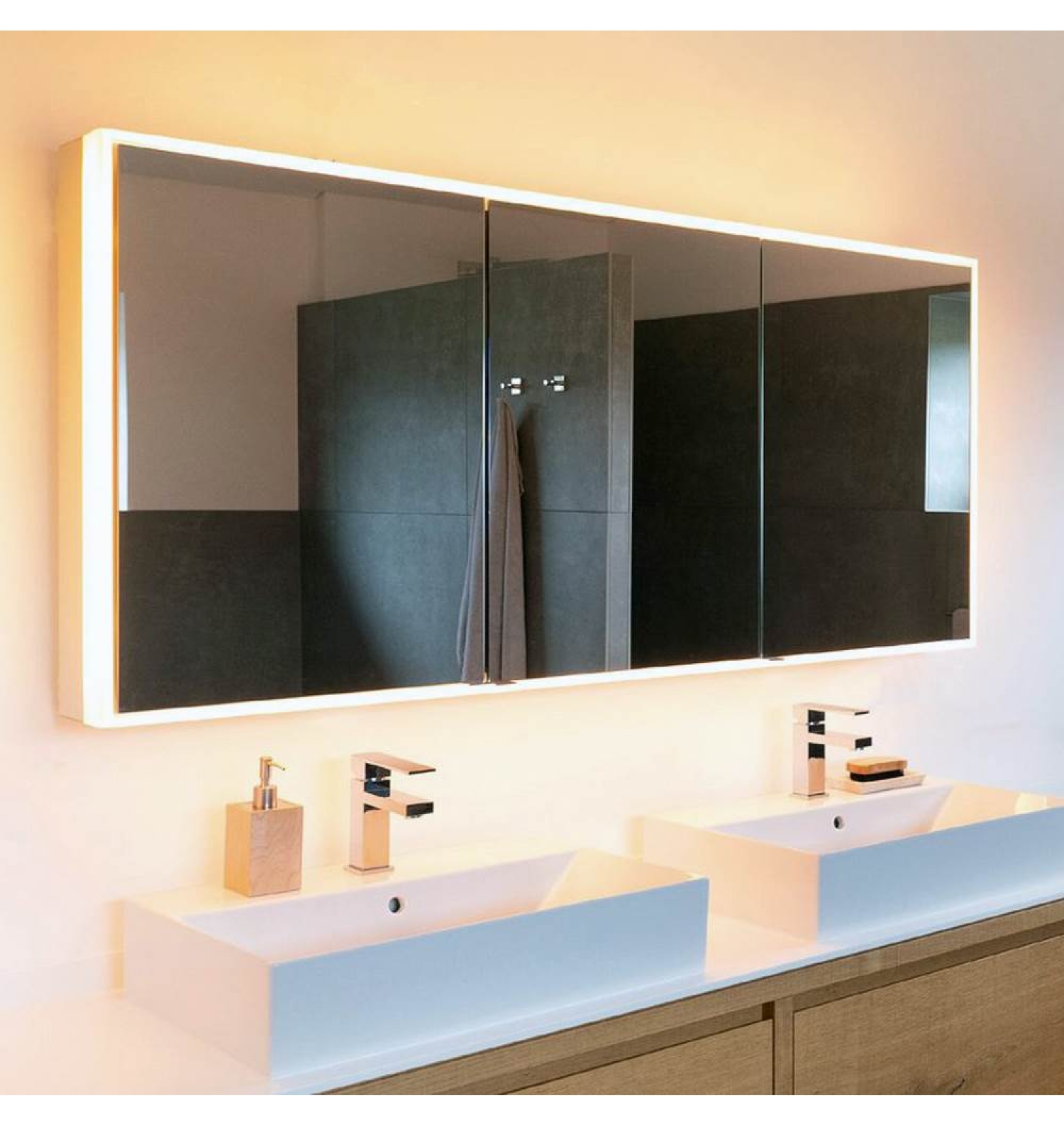 ENE-SC-04 -Luxury Wall-Mounted Special LED Cabinet Mirror