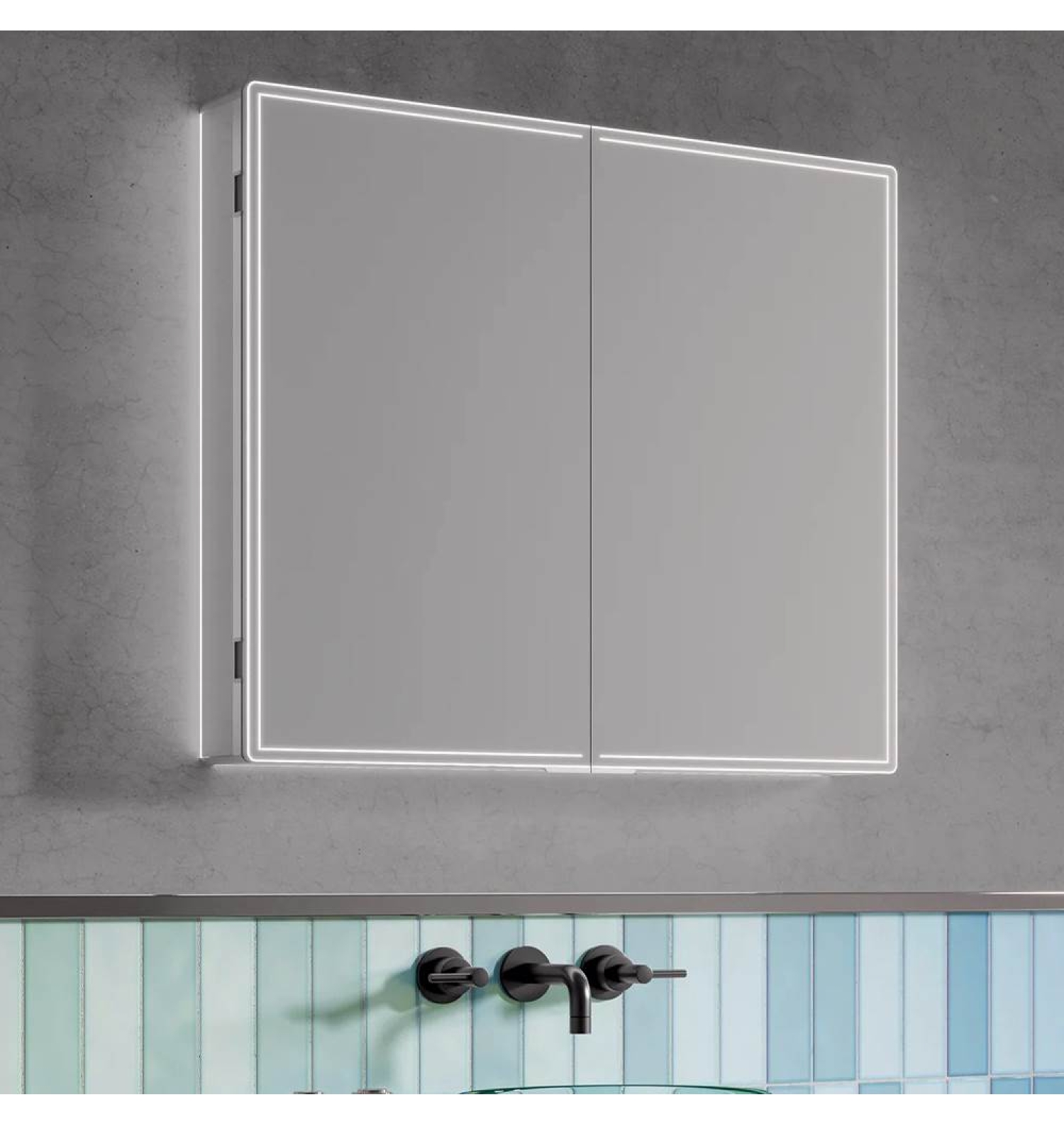ENE-SC-22 -Special LED Bathroom Cabinet Mirror with Adjustable Shelves