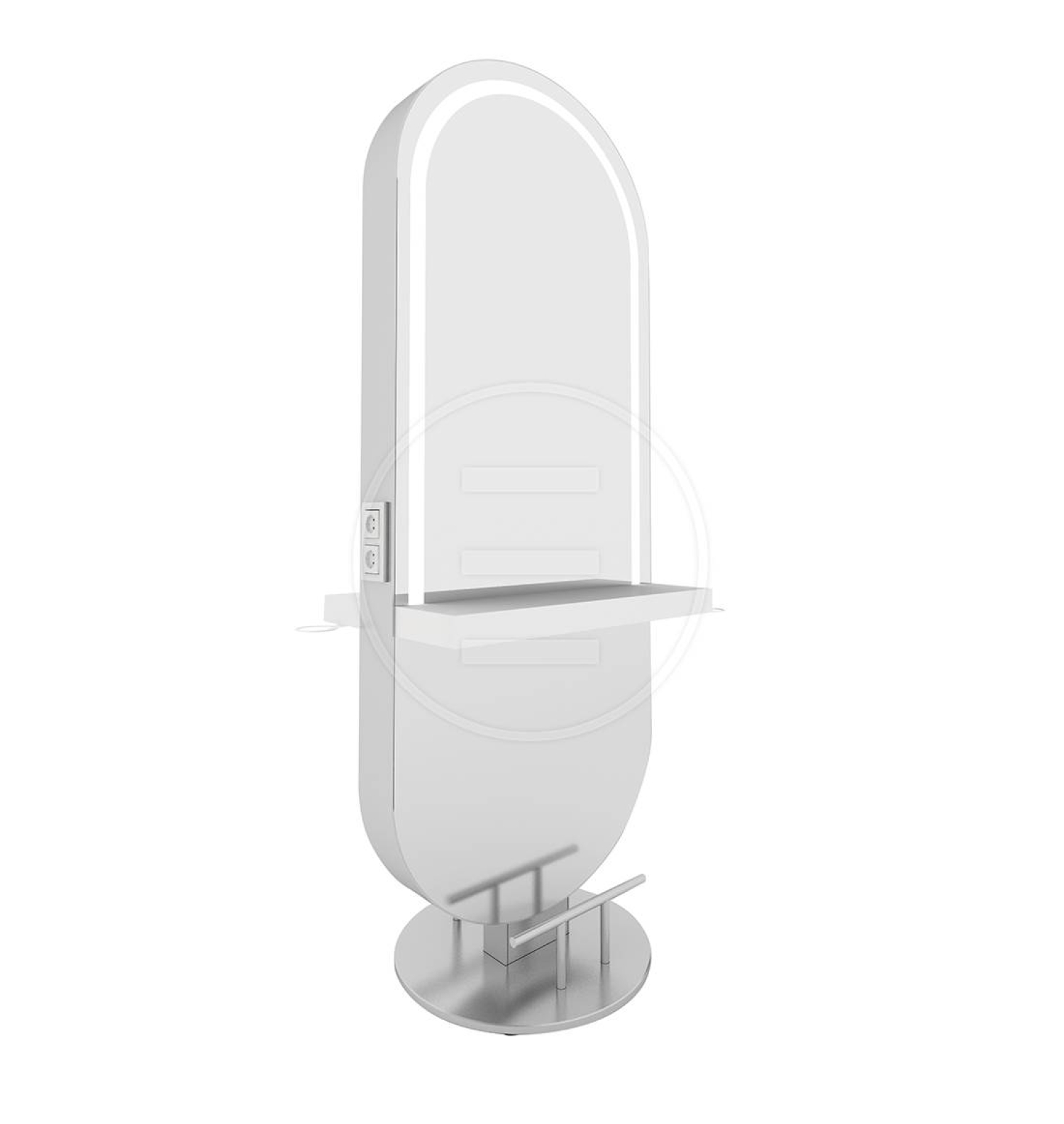 ENE-FSSM026 -Free-Standing Salon Mirror with Dimmable Lighting Options