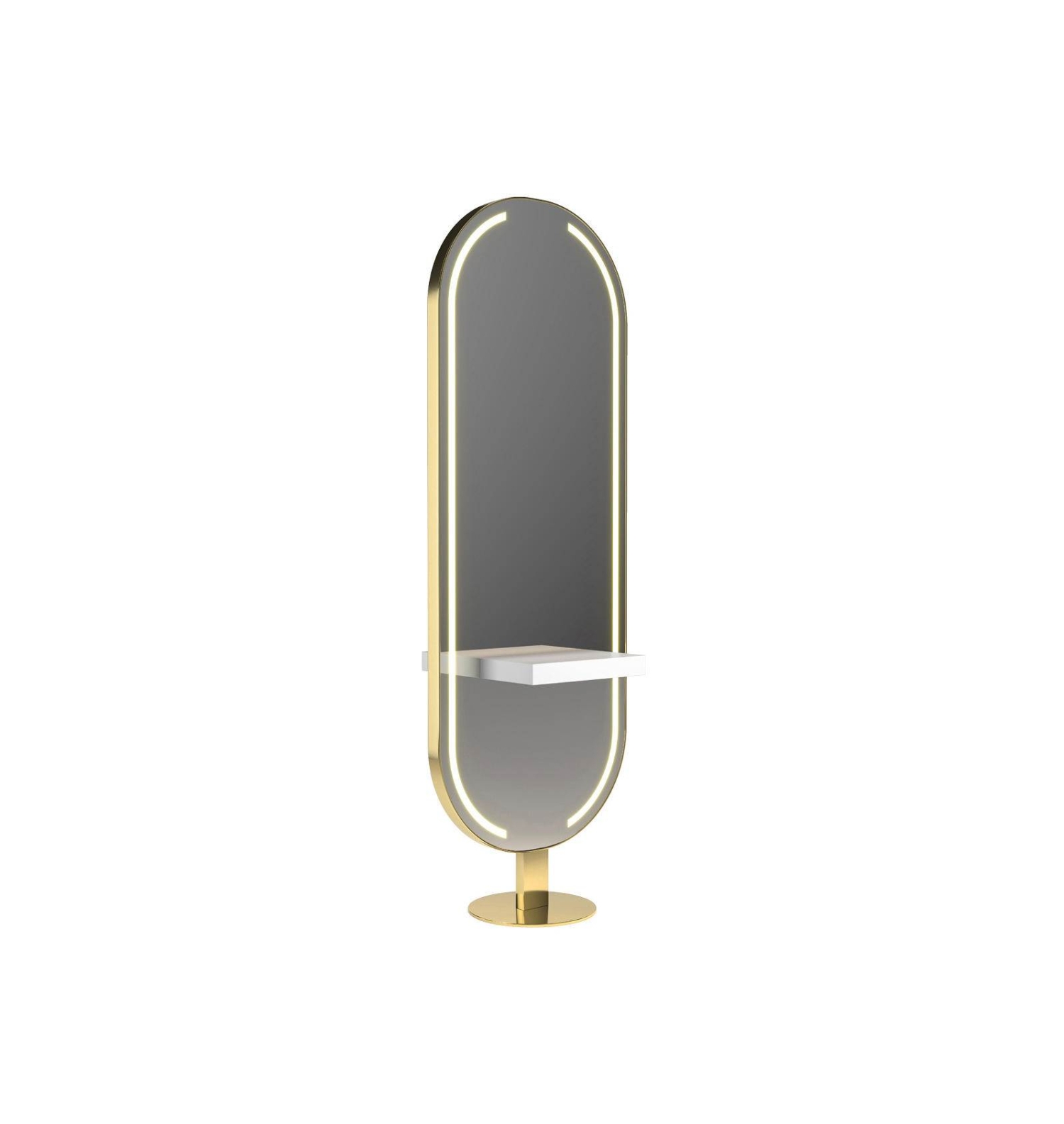 ENE-FSSM010 -Free-Standing Salon Mirror with Smart Technology for Professionals