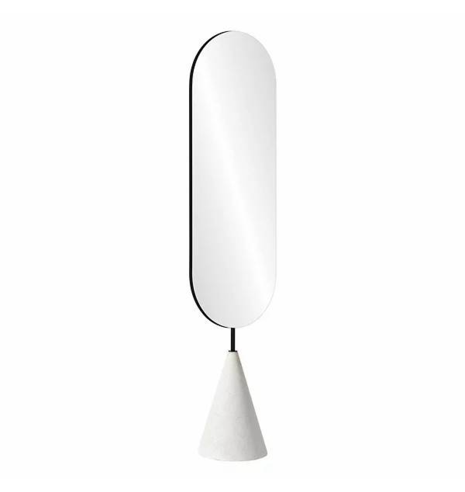 ENE-FSFL013 -  Lighted Floor Mirror with Hidden Storage Options