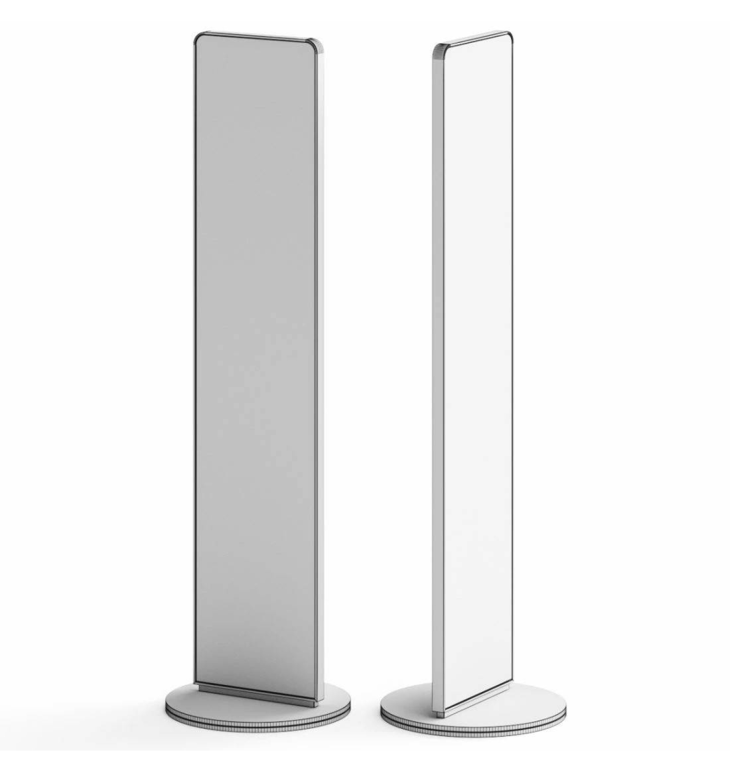 ENE-FSFL09 -  Slim LED Floor Mirror for Narrow Spaces