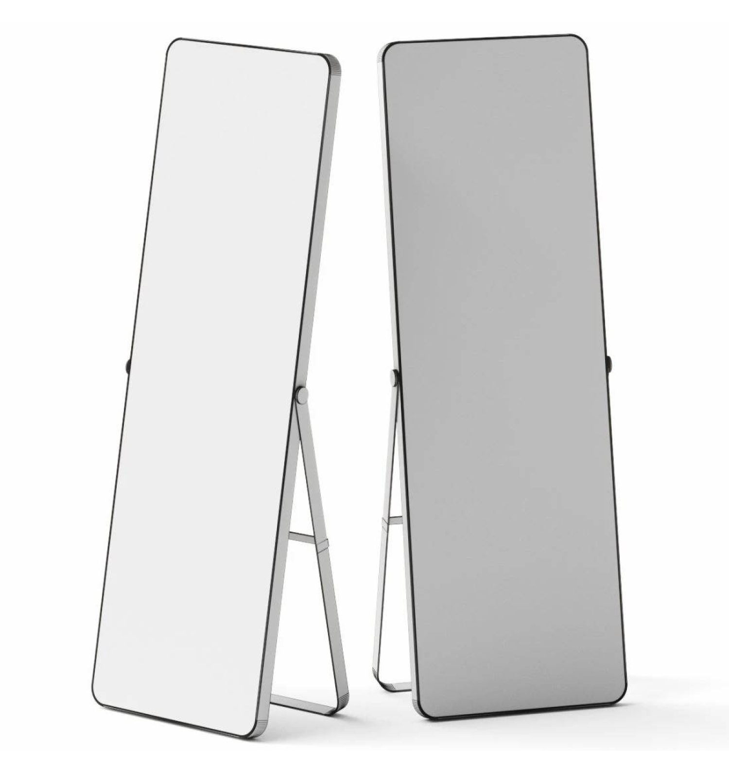 ENE-FSFL034 - Lighted Full-Length Mirror with Integrated Shelving