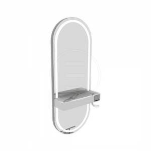 ENE-WMSM049 -Wall-Mounted Mirror with Storage Shelf for Salon Organization