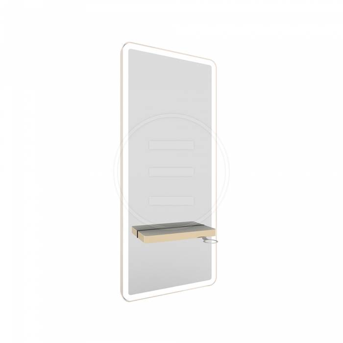 ENE-WMSM027 -Sleek Modern Wall-Mounted Salon Mirror with LED Lighting