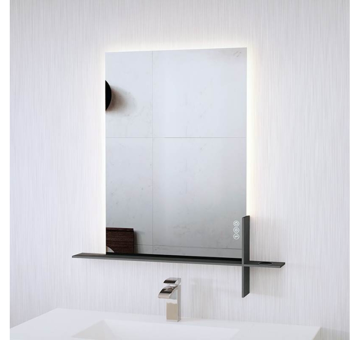 ENE-SF07 -LED Mirror with Shelf and Adjustable Lighting