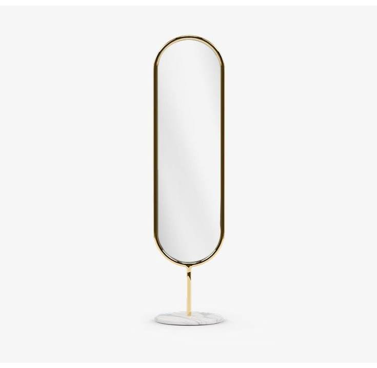 ENE-CUFL04 -Framed LED Standing Mirror with Decorative Edge
